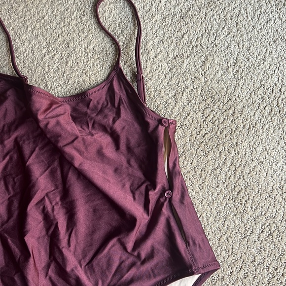 Somedays Lovin restless wonderer swimsuit in maroon, size Large - Picture 4 of 5
